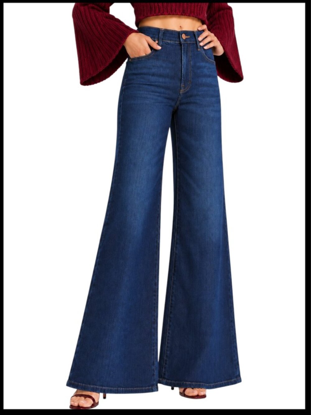 MOTHER The Tomcat Roller Off Limits Dark Wash High Rise Wide Leg Jeans 25